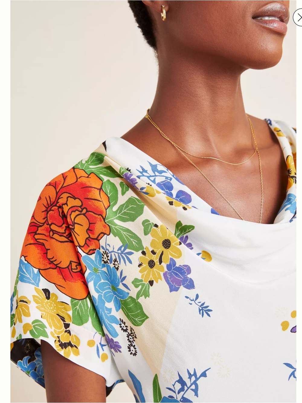 Anthropologie Maeve Clover Silk Blouse Size XL - Picture 3 of 7